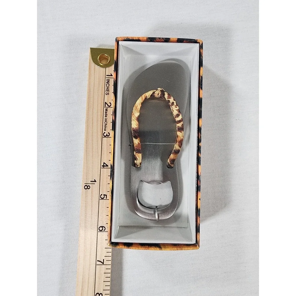 Wild Eye Designs Bottle Opener Flip Flop Leopard Print Metal Gift Bachelorette